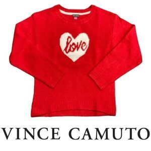 VINCE CAMUTO - Girls Sz M (7-8) “Love” Sweater in Cozy Acrylic/Poly Blend. CUTE!